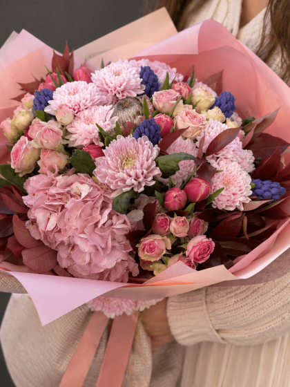 Soft Pembe Premium Çiçek Buketi
