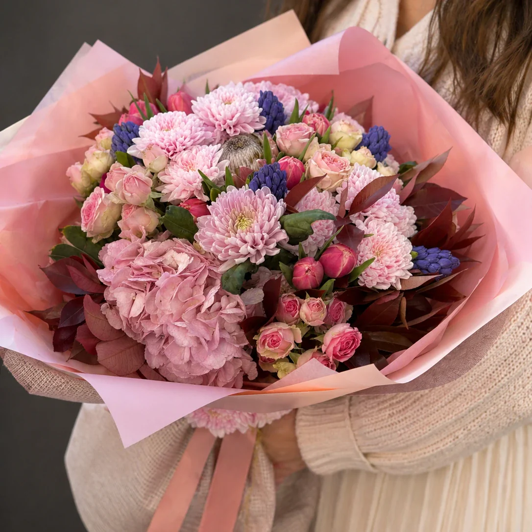 Soft Pembe Premium Çiçek Buketi