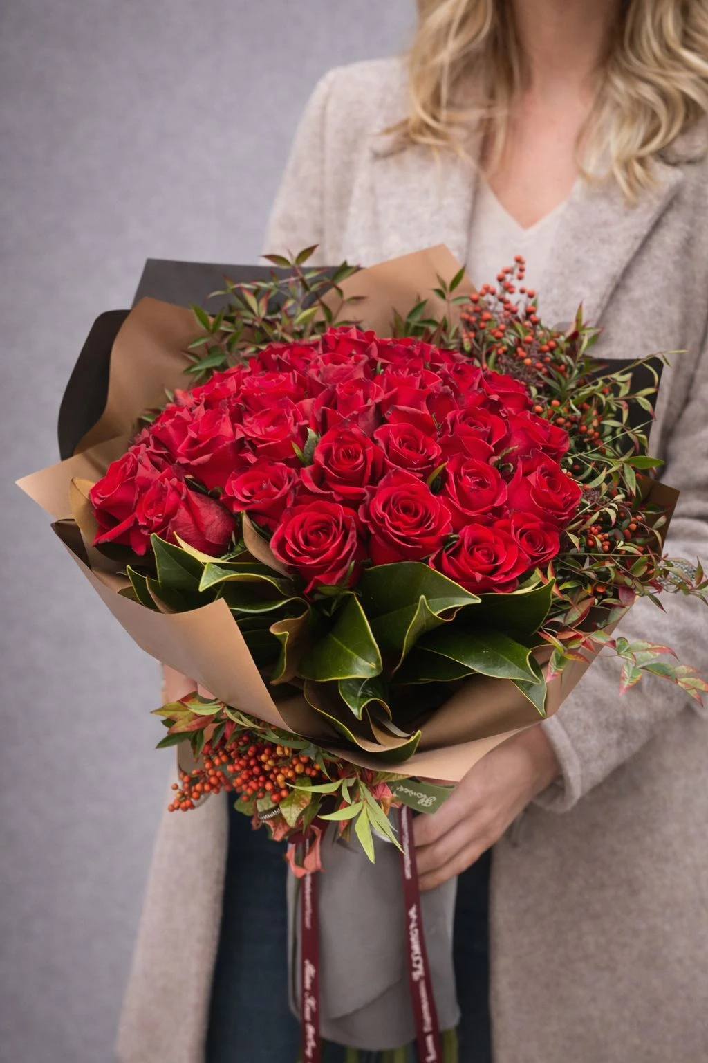 Kırmızı Premium Gül Buketi